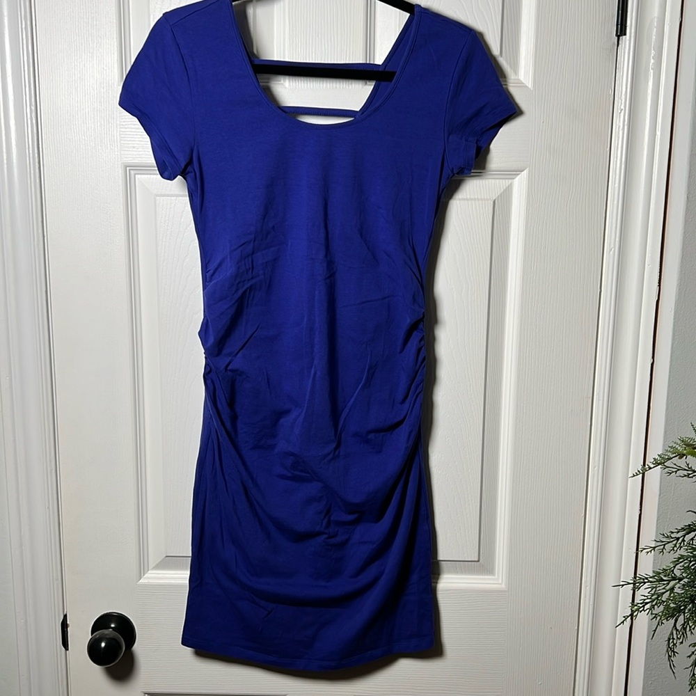 Thyme Maternity short sleeve fitted dress